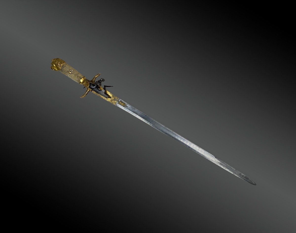 System Dagger With Flintlock Pistol. Germany, 18th Century-photo-4