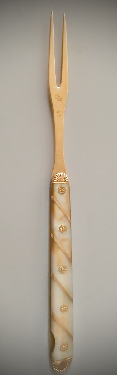 Folding Fork, Mother-of-pearl And Gold
