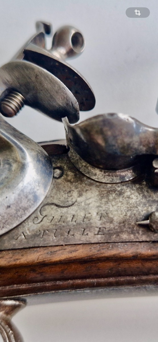 Pair Of Naval Officer's Pistols, Tulle, 18th Century-photo-1