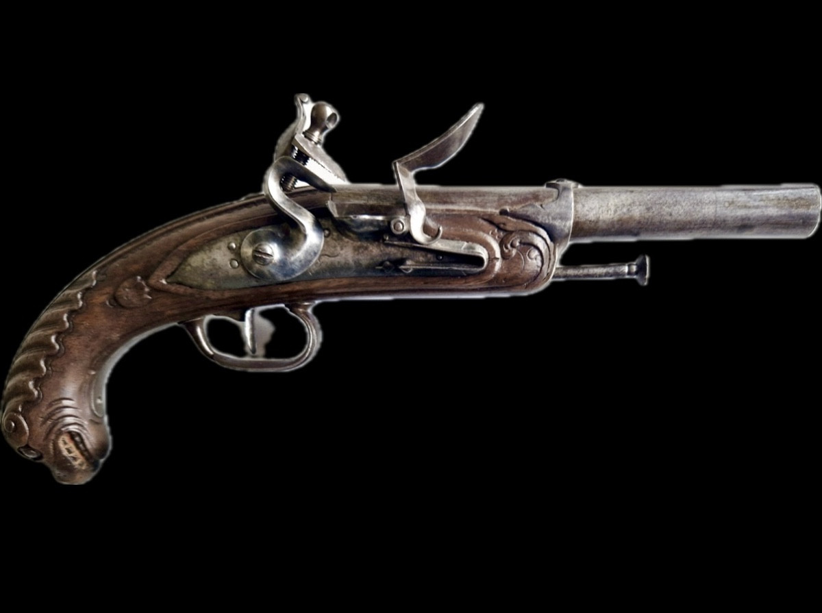 Pair Of Naval Officer's Pistols, Tulle, 18th Century