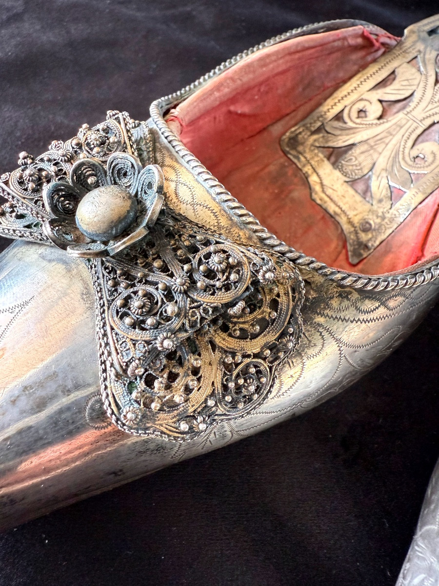 Pair Of Silver Wedding Mules – Algeria, 1831-1857-photo-2
