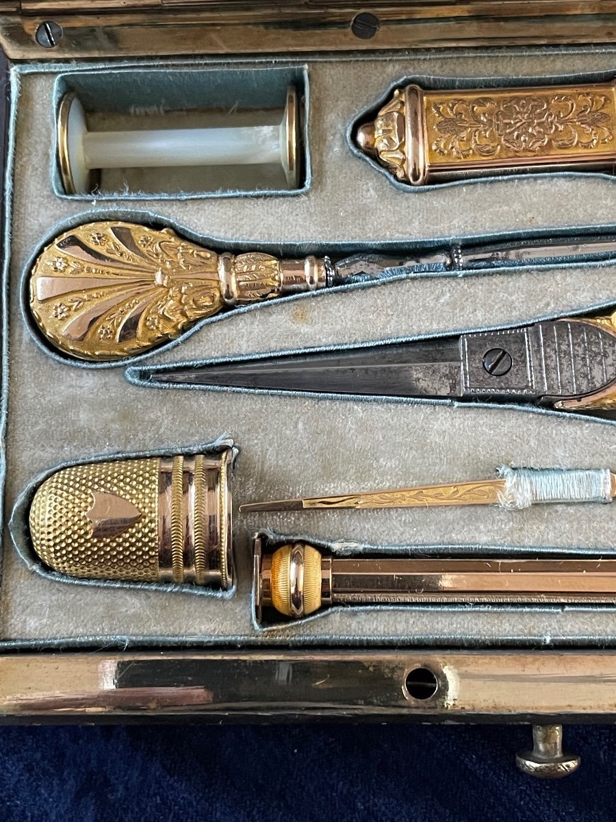 18k Solid Gold Sewing Kit By Nicolas Delafontaine-photo-3