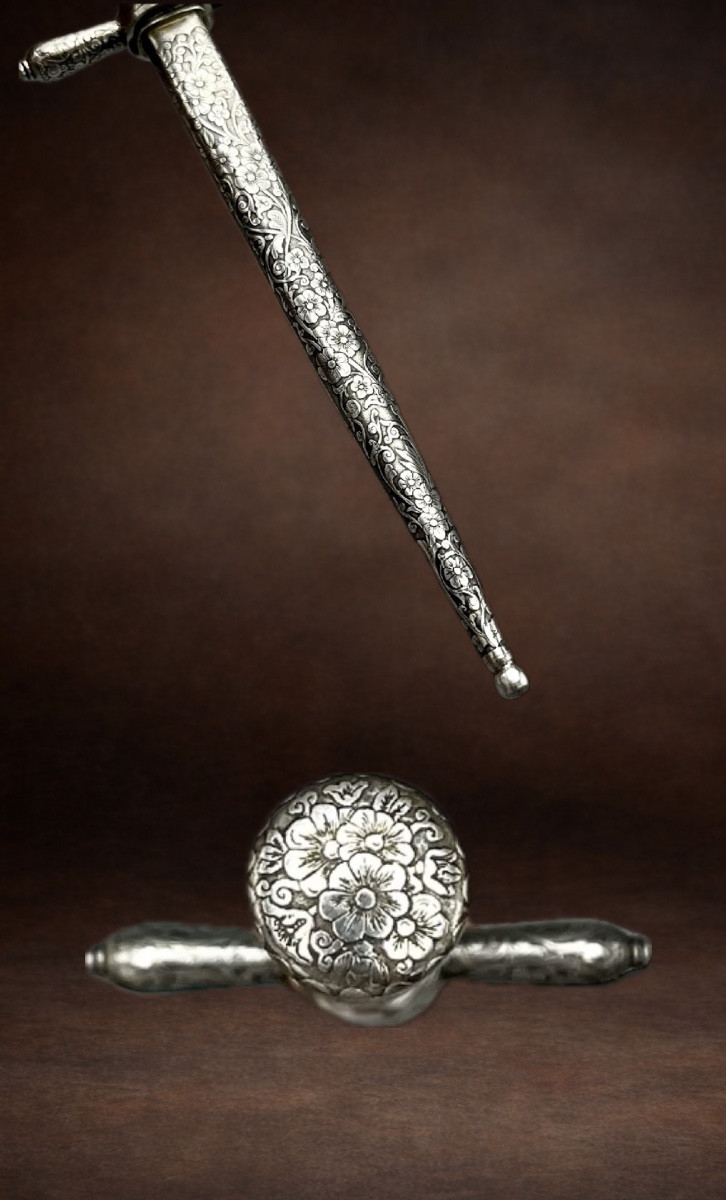 Stylet civil d’apparat en acier gravé – Italie du Nord, XVIIᵉ siècle-photo-4