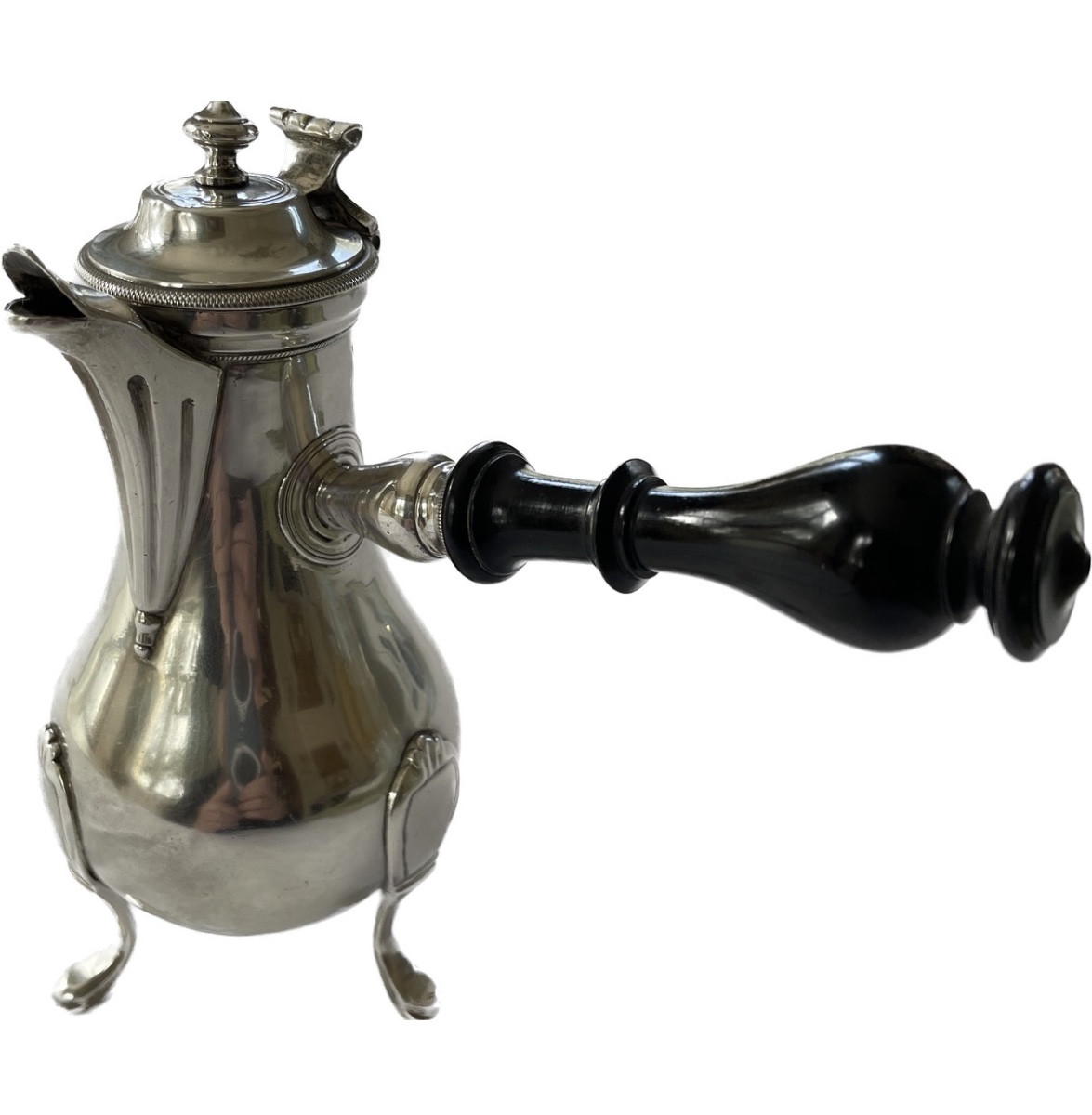 Cafetière tripode en argent massif – Paris, Directoire / Consulat (1798–1809)