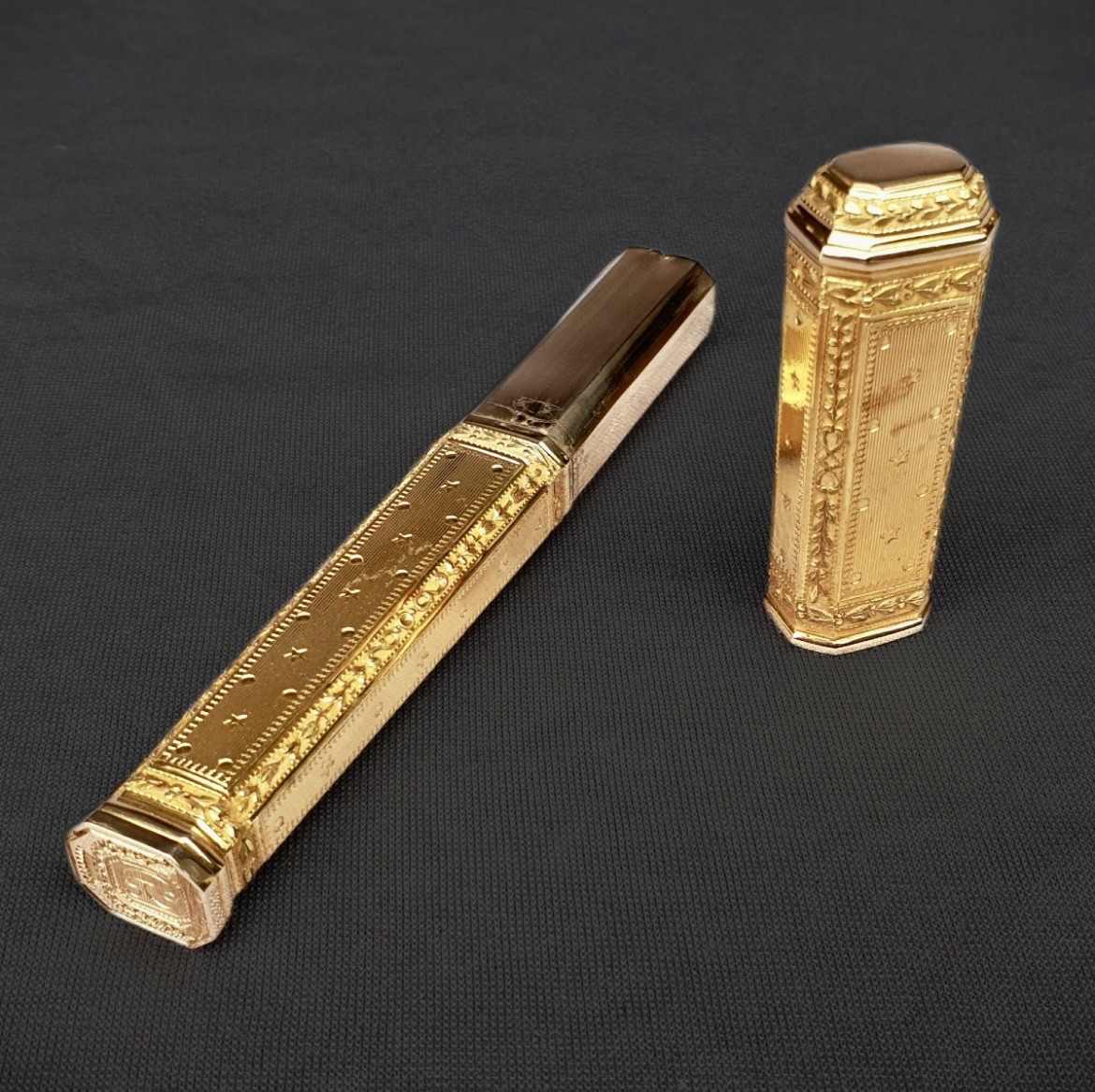 Gold Wax Case In Its Galuchat Box  Paris, Pre-revolutionary Era.-photo-3