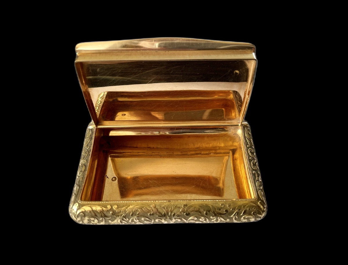 BOITE EN OR 18 CARATS – PARIS, RESTAURATION (1819–1838) – 97 G 