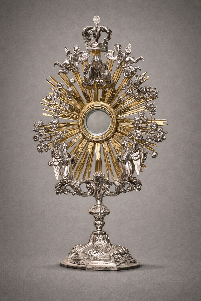 OSTENSOIR MONUMENTAL AUX ANGES ADORATEURS