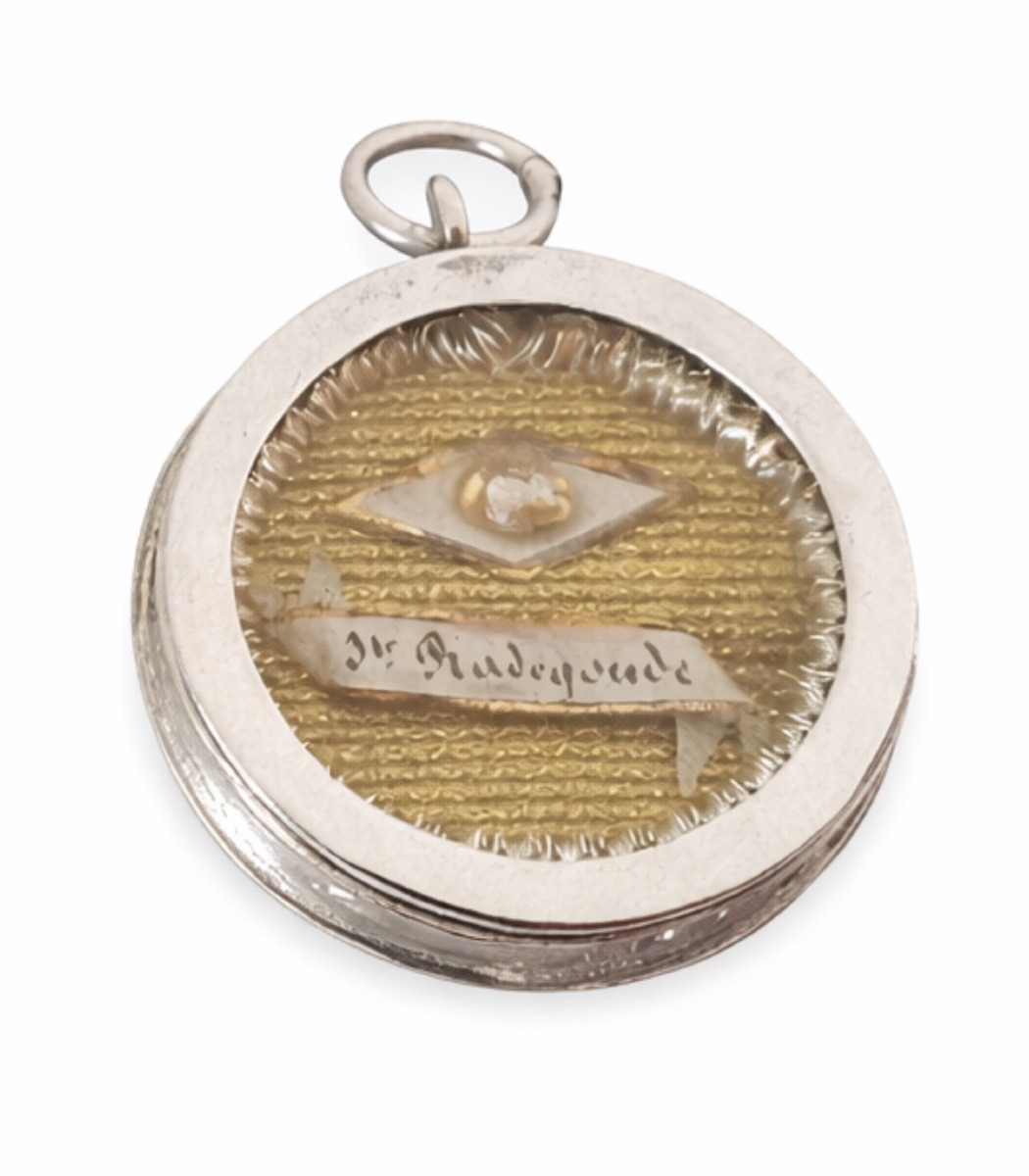 Reliquary Medallion Containing A Relic Of Saint Radegund-photo-2