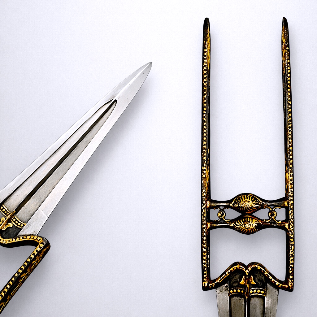 POIGNARD « KATAR » ou DJAMADHAR Empire moghol, Inde du Nord – fin du XVIIIᵉ siècle