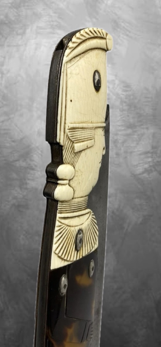 Rare Grand Couteau Figuré Révolution Française-photo-2