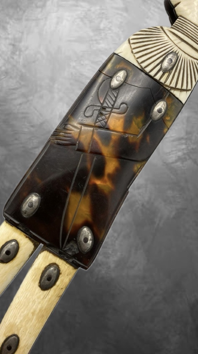 Rare Grand Couteau Figuré Révolution Française-photo-6