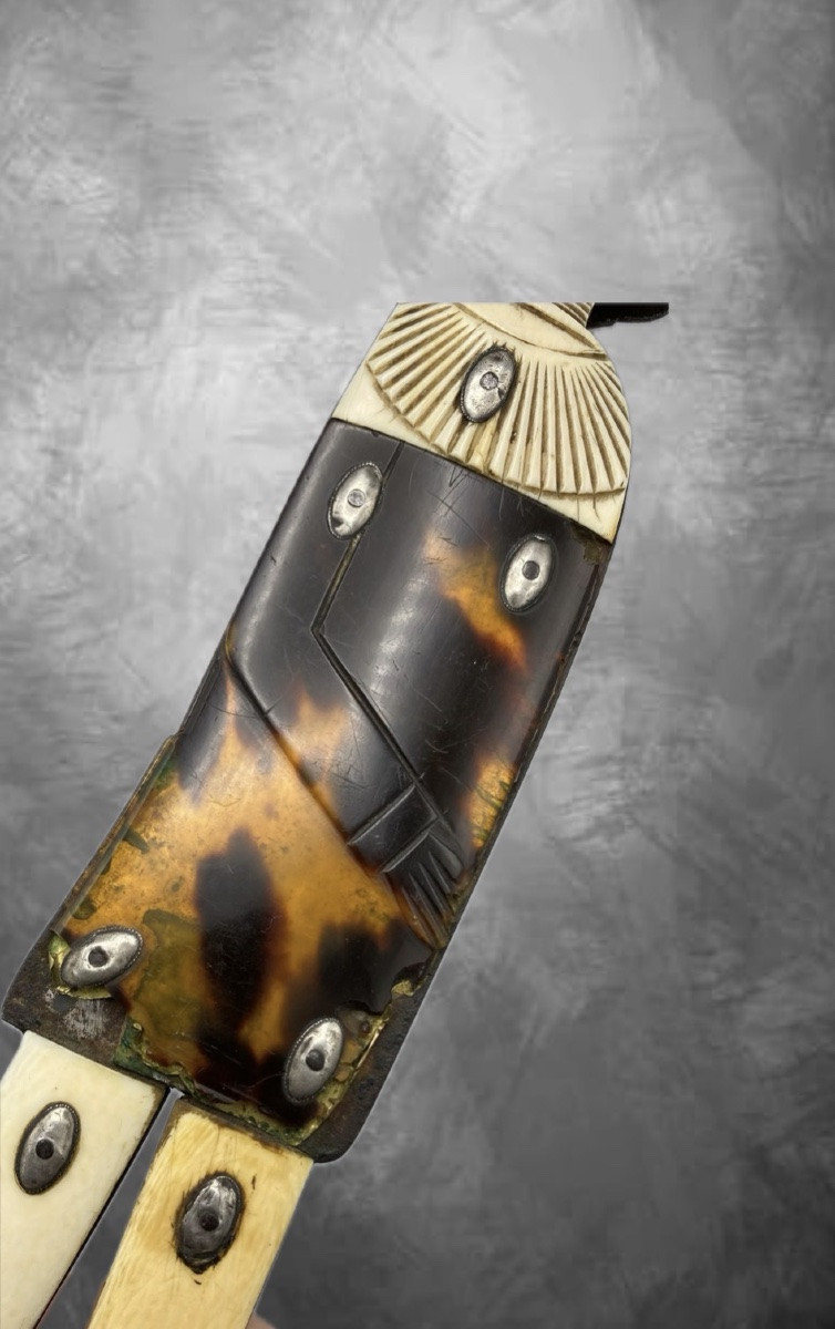 Rare Grand Couteau Figuré Révolution Française-photo-7