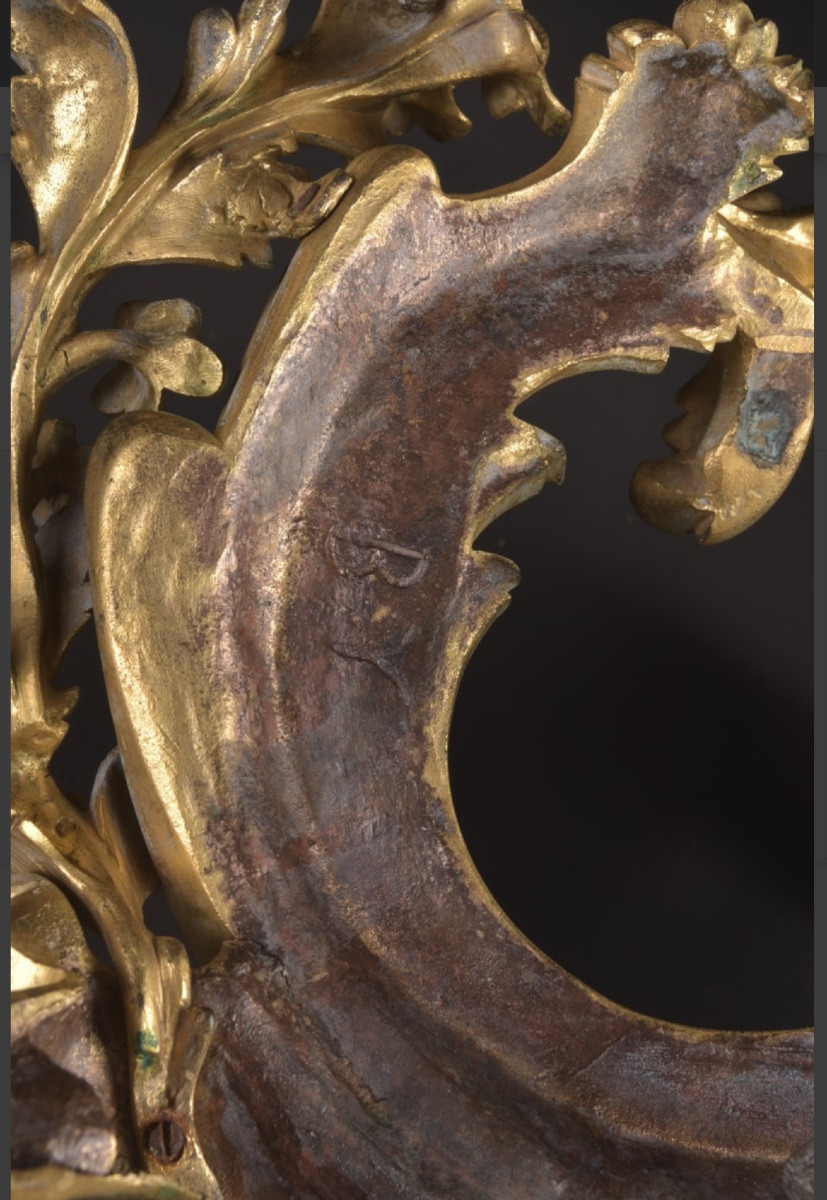 Important Pair Of Gilt And Patinated Bronze Andirons, Maison Beurdeley, Paris, Circa 1860–1870-photo-3