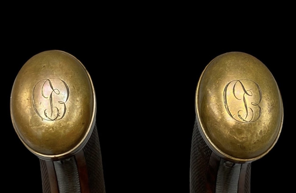 PAIRE DE PISTOLETS D'OFFICIER, MODÈLE 1816, RESTAURATION.-photo-4