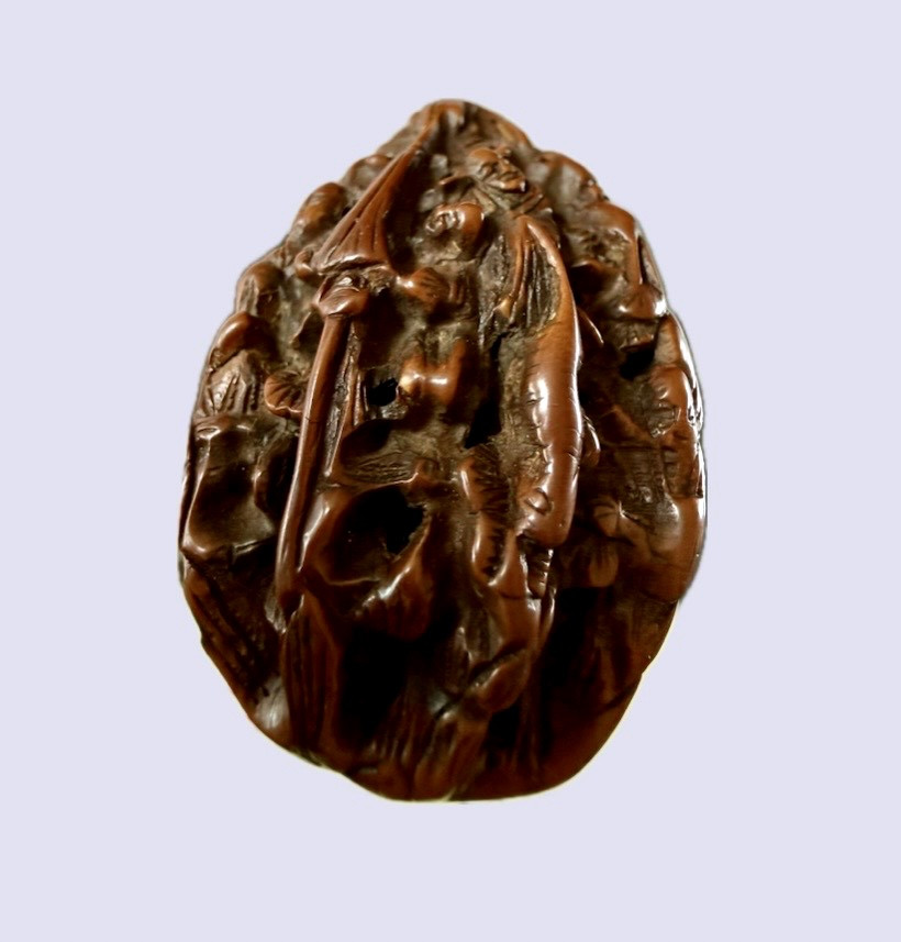 Natural Core Carved With Immortals, Dragon And Tiger-photo-3