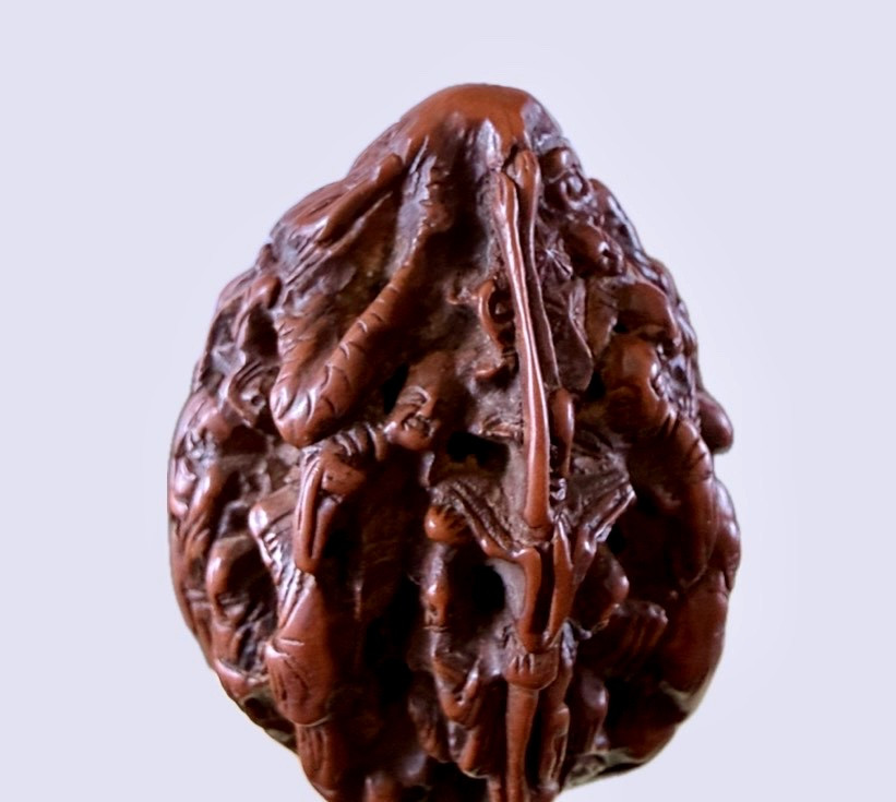 Natural Core Carved With Immortals, Dragon And Tiger-photo-2