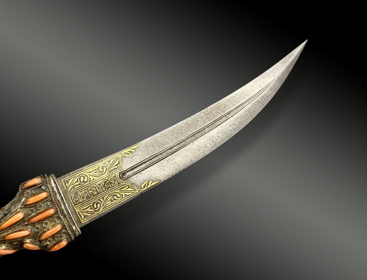 Ottoman Jambiya Of Prestige With Coral Larms Trebizond, Ottoman Empire, XIXᵉ Century-photo-2