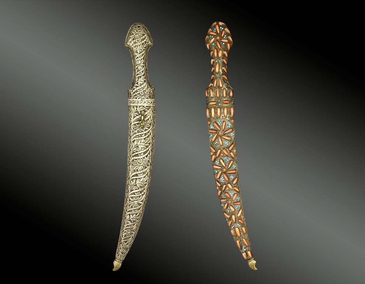 Ottoman Jambiya Of Prestige With Coral Larms Trebizond, Ottoman Empire, XIXᵉ Century-photo-4