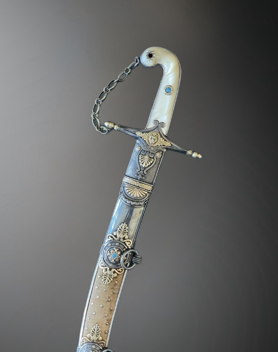 SABRE D’HONNEUR ESPAGNOL EN ARGENT Daté 1820 – « 1° de Enero de 1820 -photo-3
