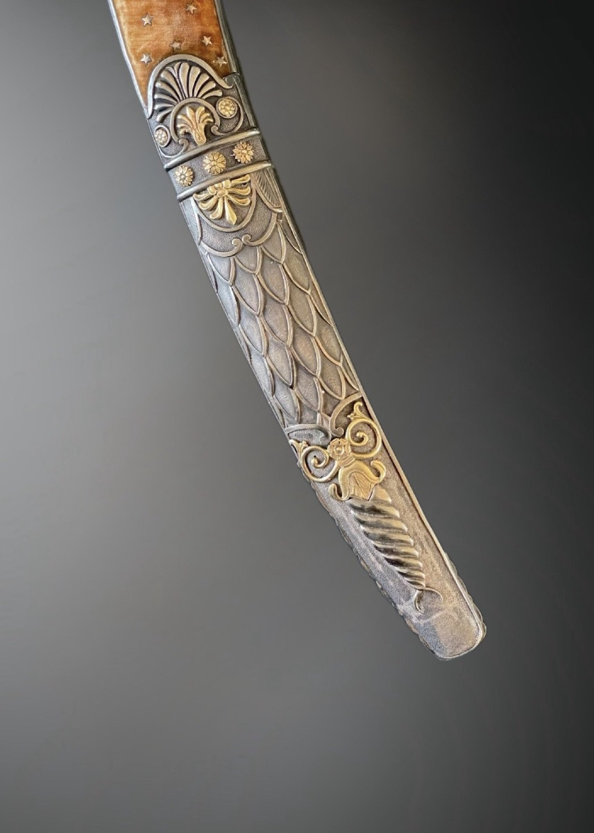 SABRE D’HONNEUR ESPAGNOL EN ARGENT Daté 1820 – « 1° de Enero de 1820 -photo-1