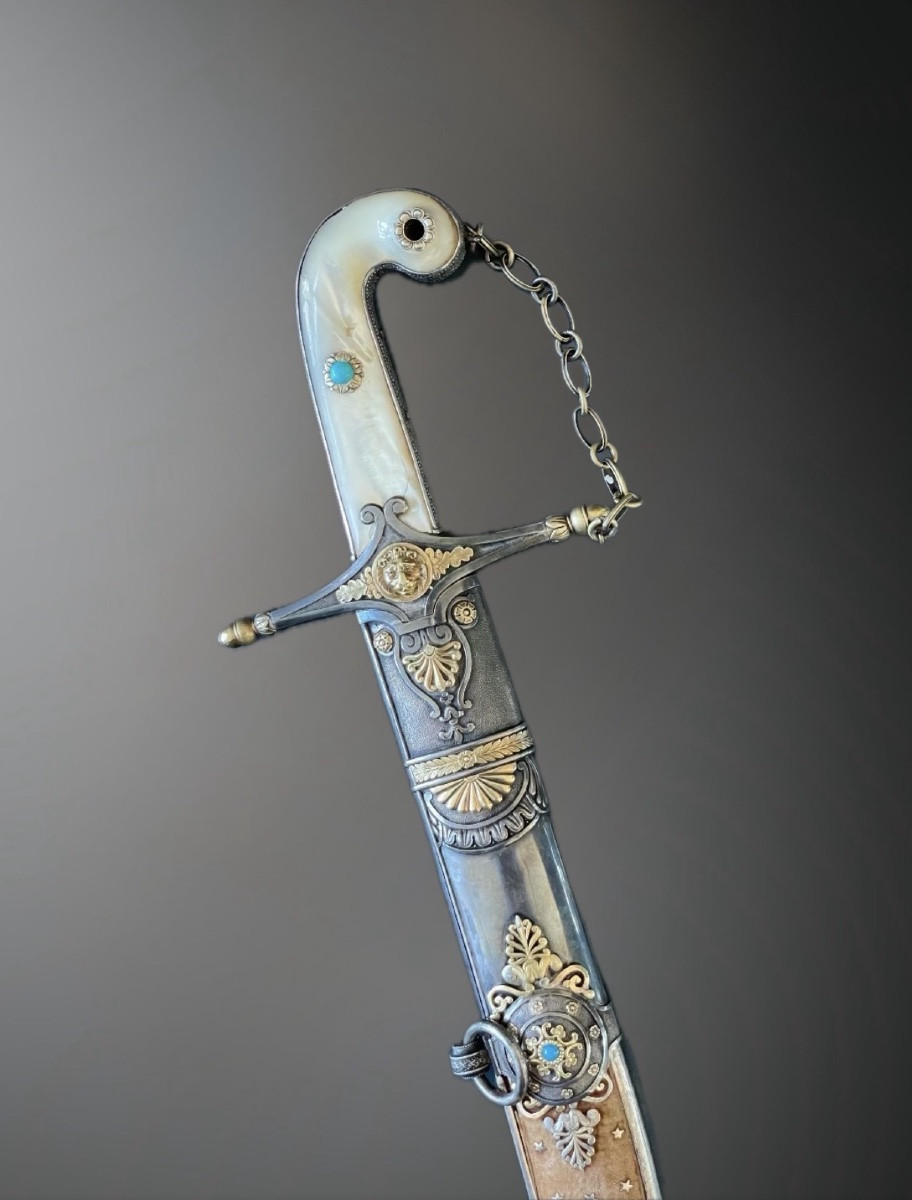 SABRE D’HONNEUR ESPAGNOL EN ARGENT Daté 1820 – « 1° de Enero de 1820 -photo-2