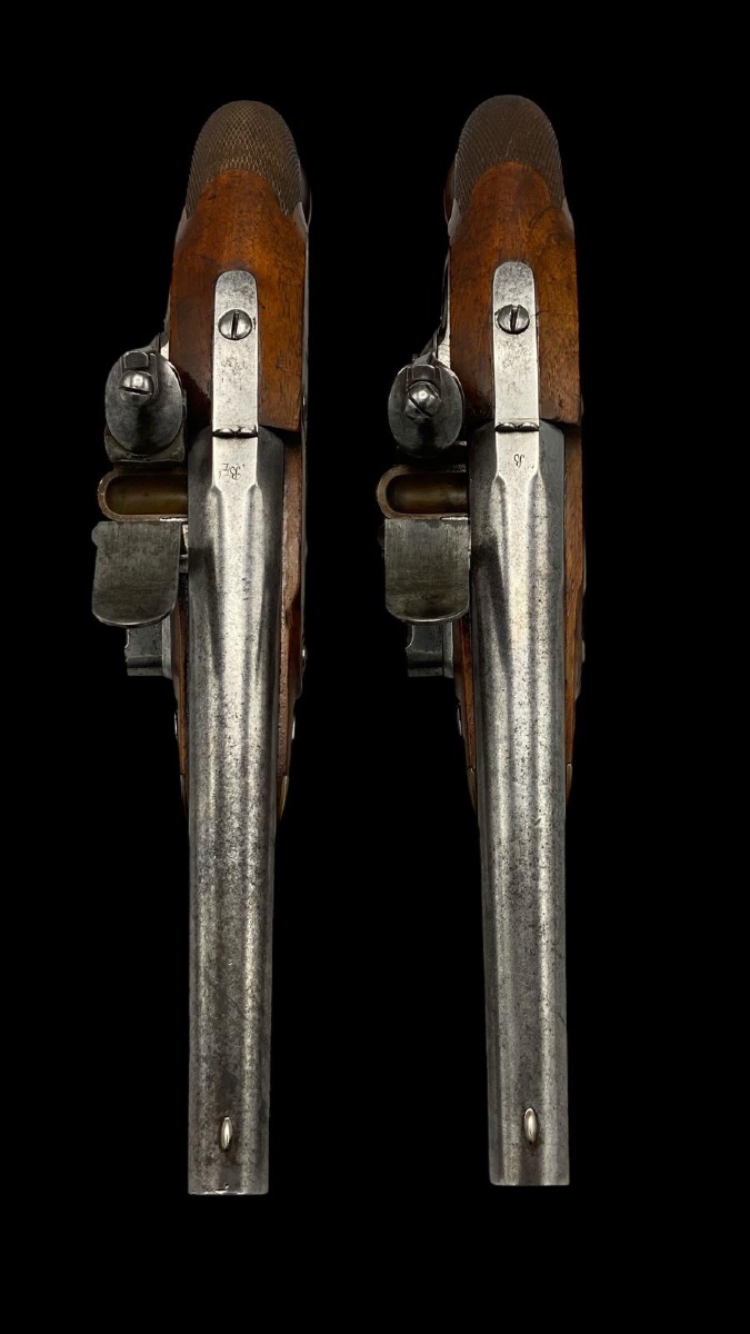 PAIRE DE PISTOLETS D'OFFICIER, MODÈLE 1816, RESTAURATION. -photo-4