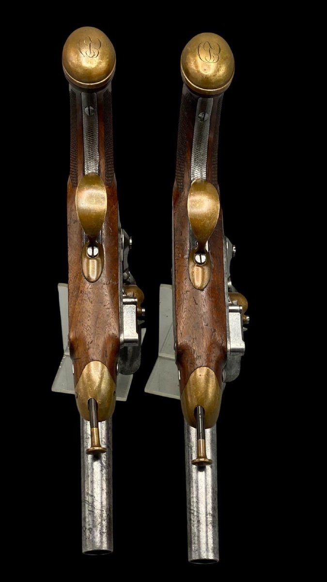PAIRE DE PISTOLETS D'OFFICIER, MODÈLE 1816, RESTAURATION. -photo-3