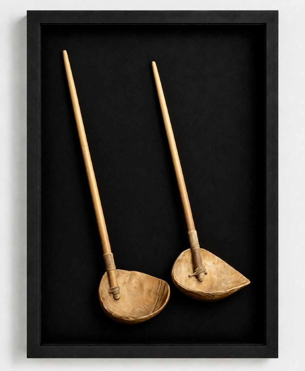 Pair Of Spoons Made From Primate Skull Parts