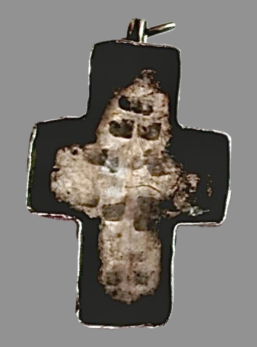 Portable Byzantine Relic Cross In Enameled Vermeil-photo-6
