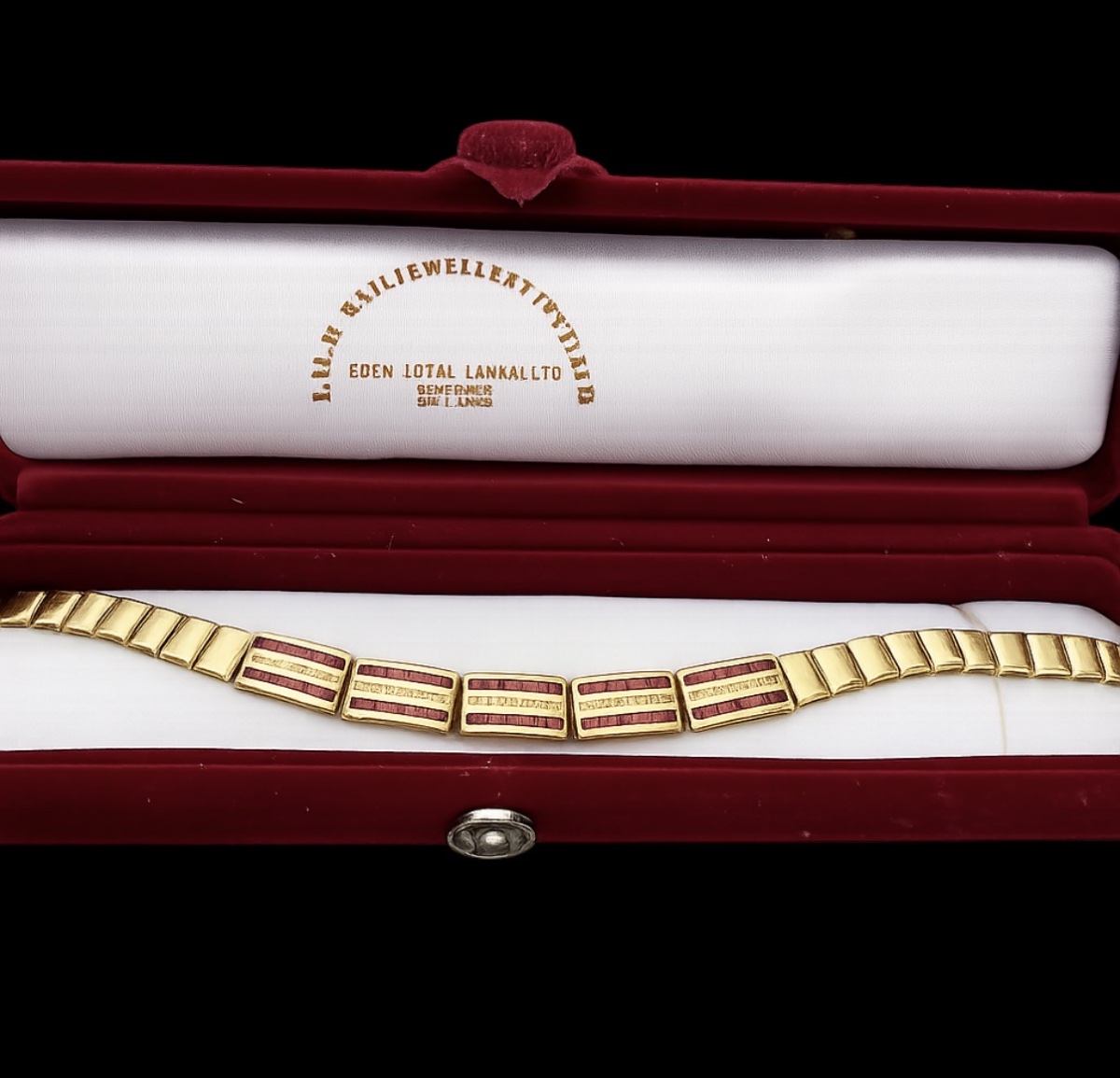 BRACELET EN OR 750, RUBIS ET DIAMANTS-photo-3