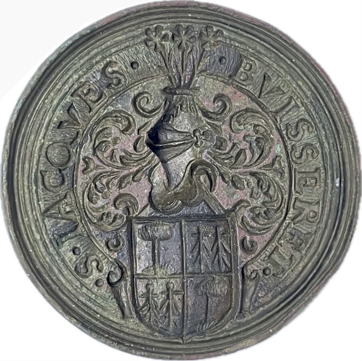 MATRICE DE SCEAU DE LA SEIGNEURERIE DE BUISSERET France, vers 1580–1630