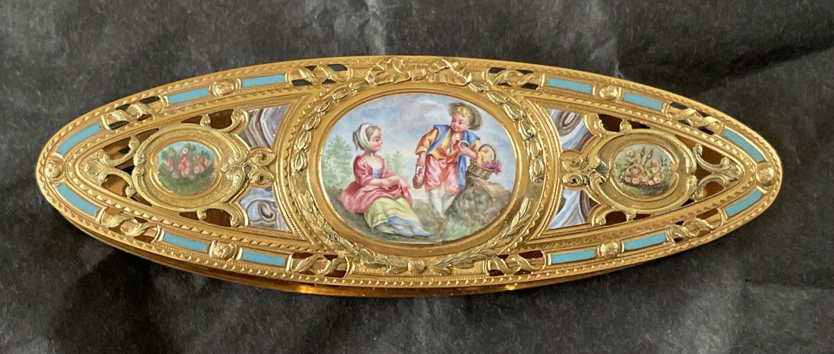 NAVETTE EN OR ÉMAILLÉ – PARIS, 1775-photo-2