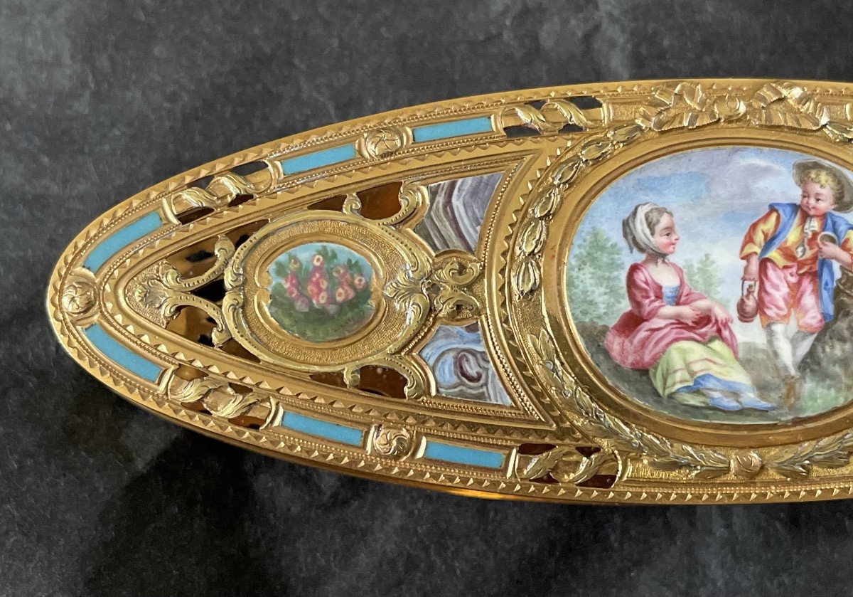 NAVETTE EN OR ÉMAILLÉ – PARIS, 1775-photo-3