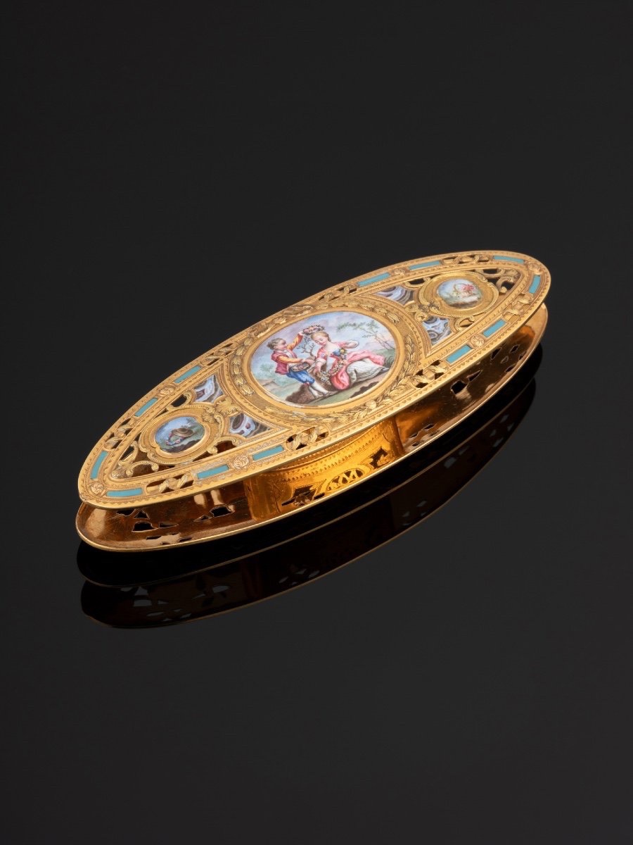 NAVETTE EN OR ÉMAILLÉ – PARIS, 1775-photo-5
