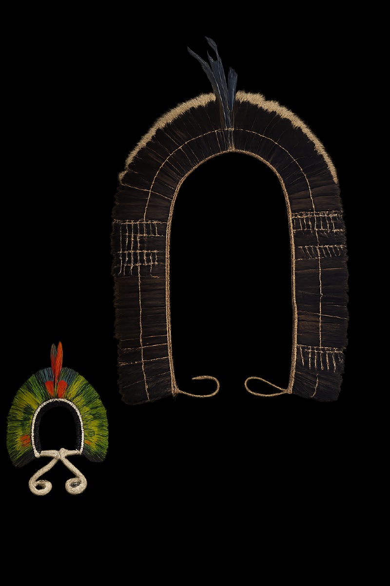 COIFFE CÉRÉMONIELLE KAYAPÓ Peuple Mebêngôkre (Kayapó), région du Xingu, Amazonie brésilienne