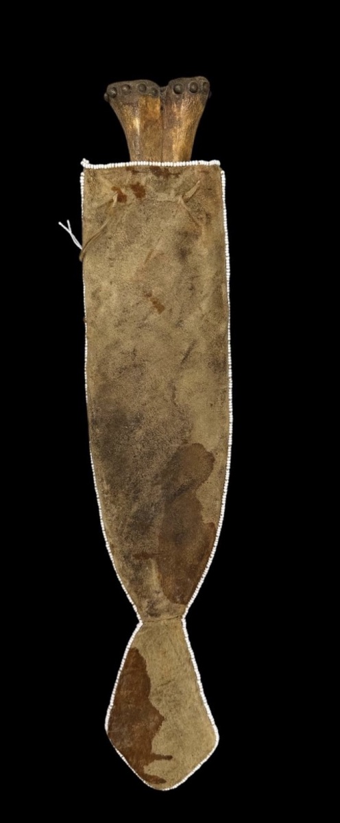 Blackfoot (piikáni / Siksika) Knife With Its Beaded Sheath-photo-4