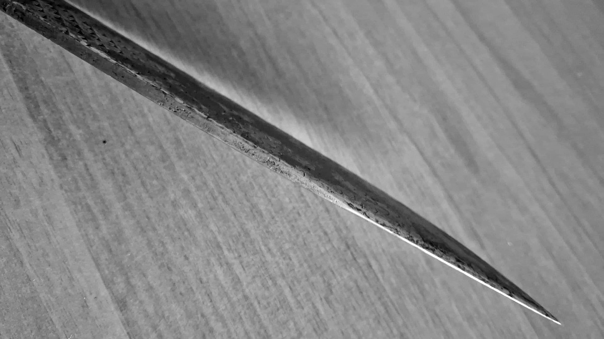 Large Plains Knife With A Fully Beaded Sheath-photo-3