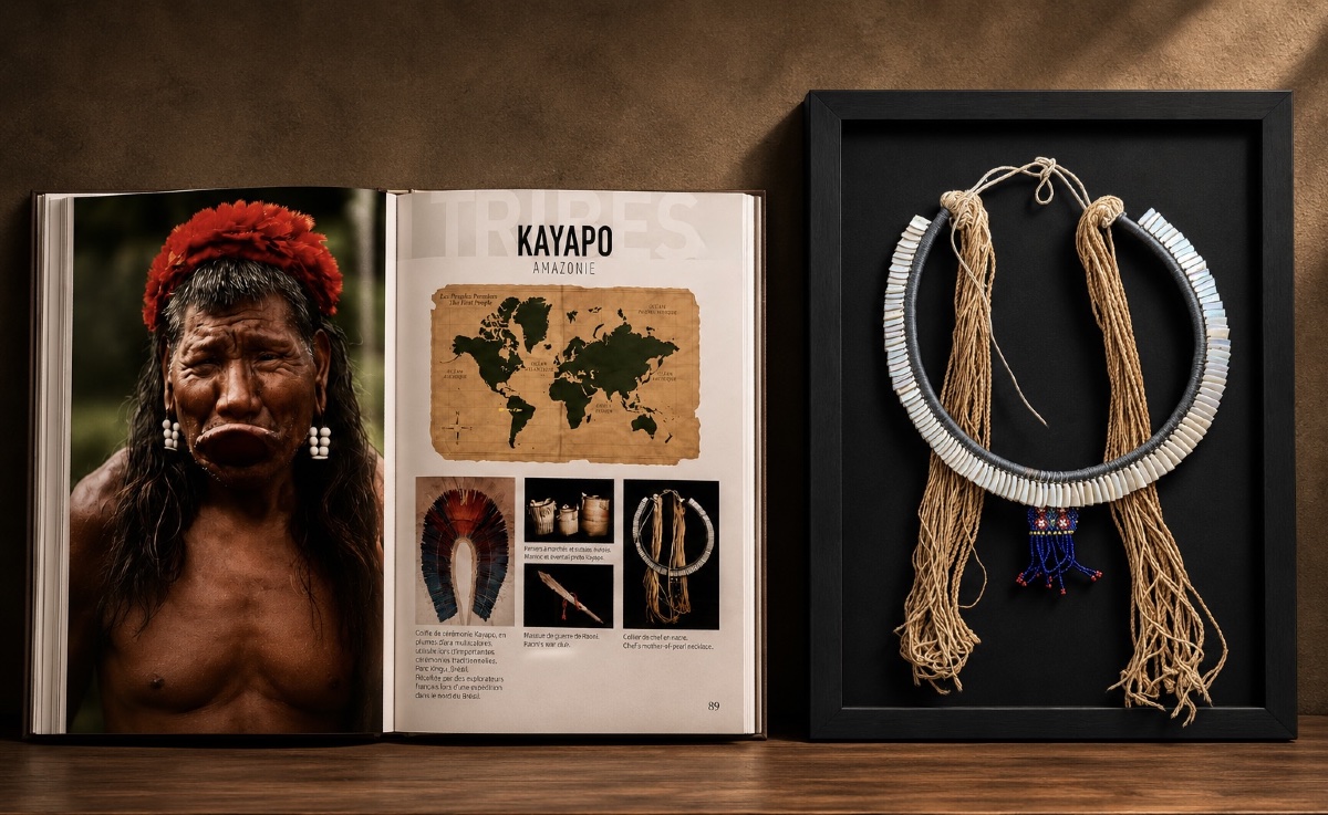 COLLIER DE CHEF KAYAPÓ EN NACRE-photo-2