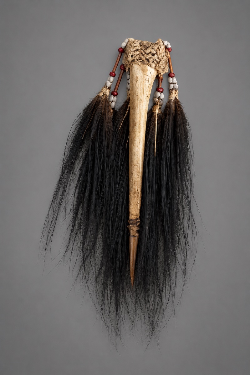 Dagger Made Of Cassowary Or Human Bone; Asmat Culture, West Papua (irian Jaya), Indonesia