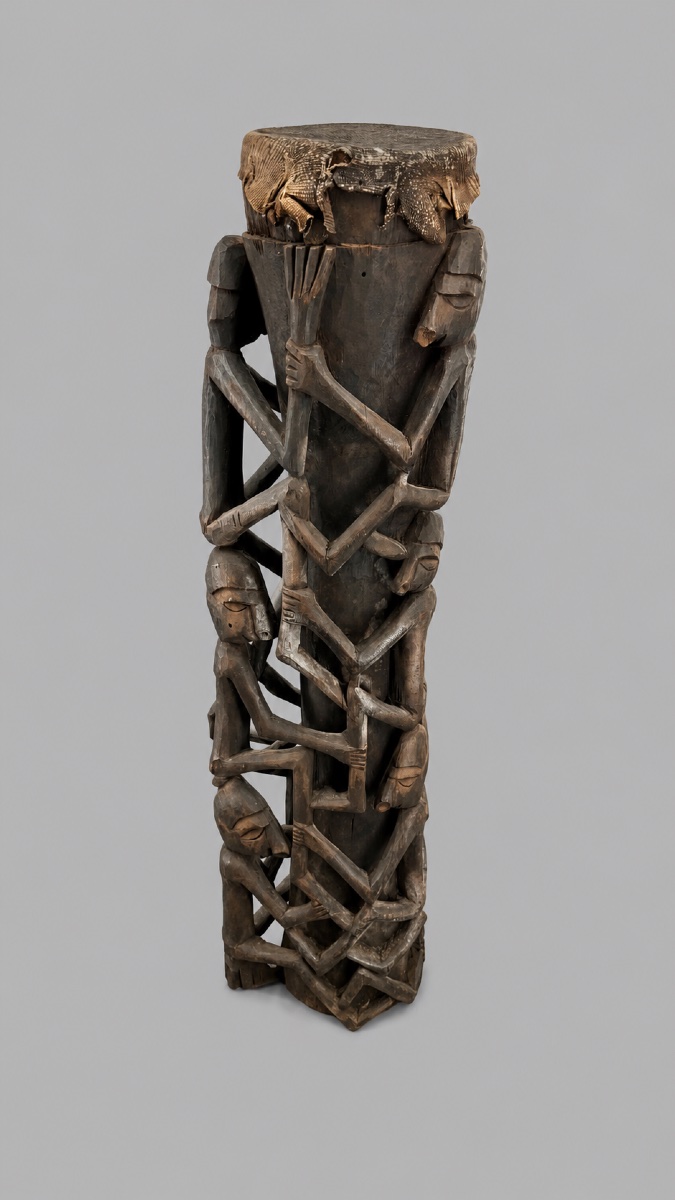 Anthropomorphic Ceremonial Drum (tifa)-photo-2