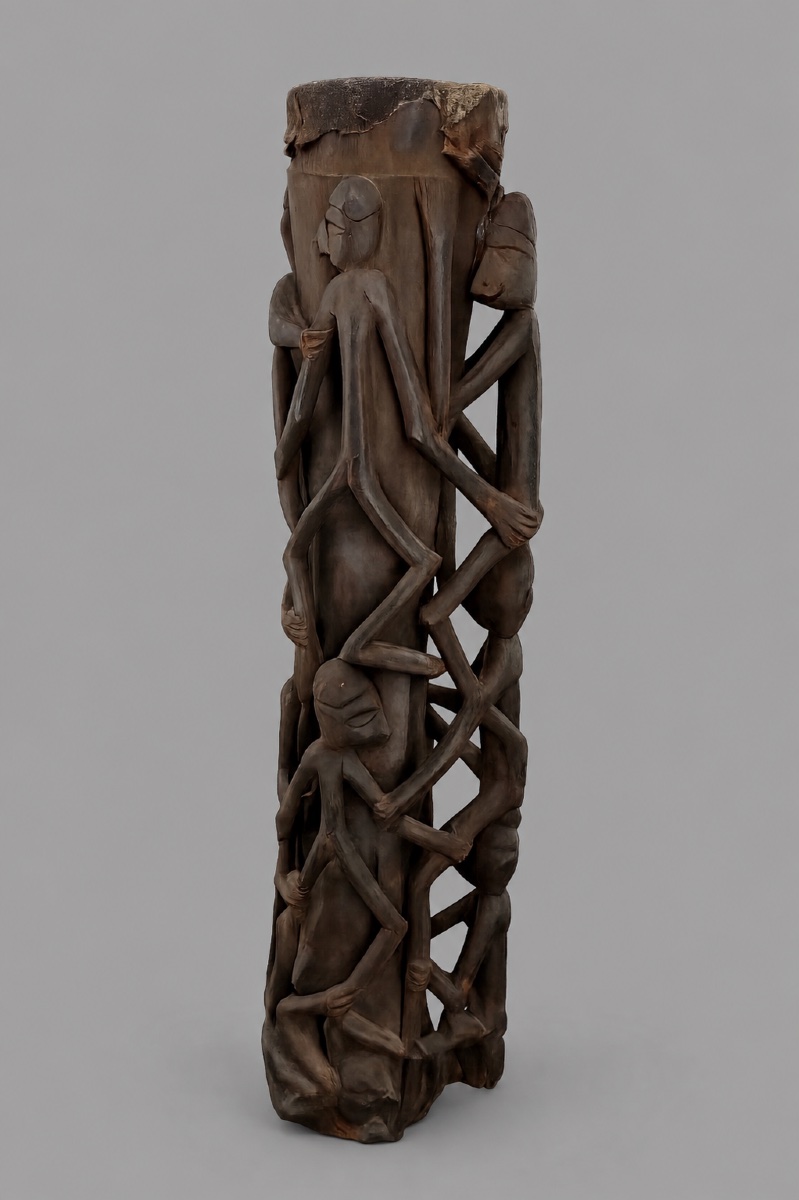 Anthropomorphic Ceremonial Drum (tifa)