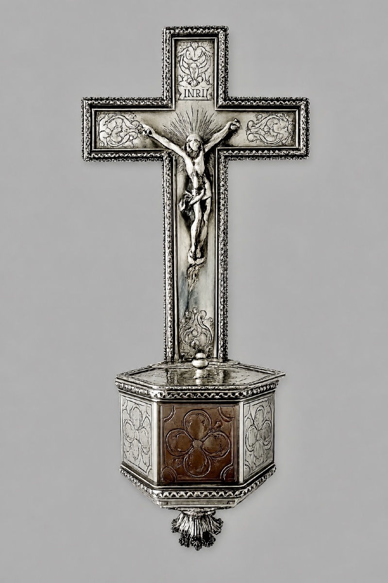 BÉNITIER EN ARGENT MASSIF