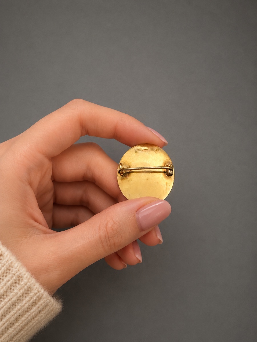 Neoclassical Agate Cameo With Two Layers, Set In Gold And Enamel, Empire Period-photo-2