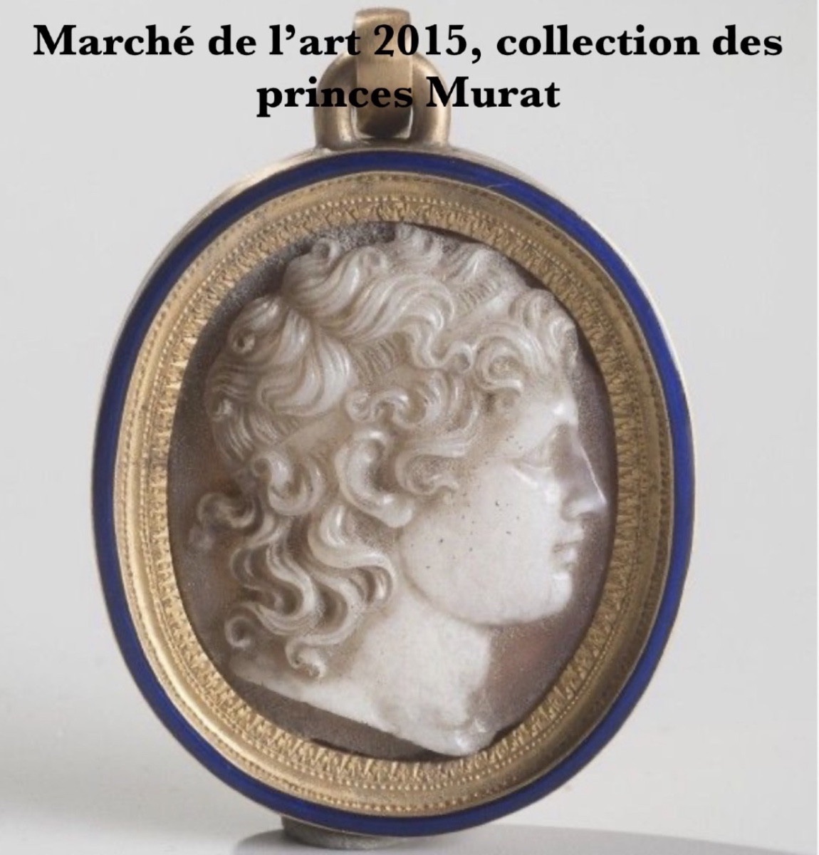 Neoclassical Agate Cameo With Two Layers, Set In Gold And Enamel, Empire Period-photo-2
