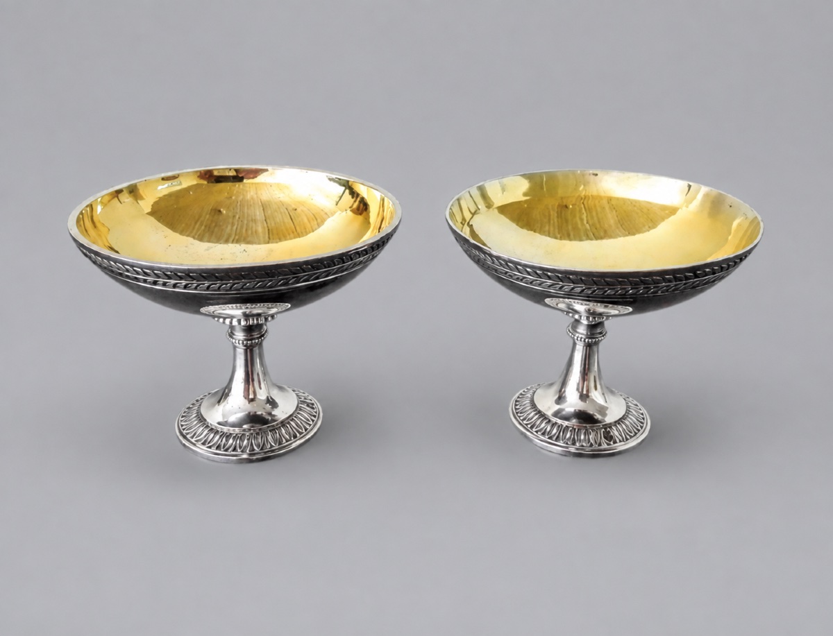 JEAN-BAPTISTE-CLAUDE ODIOT PAIRE DE SALERONS EN ARGENT ET VERMEIL PARIS, PREMIER EMPIRE, 1803-1-photo-2