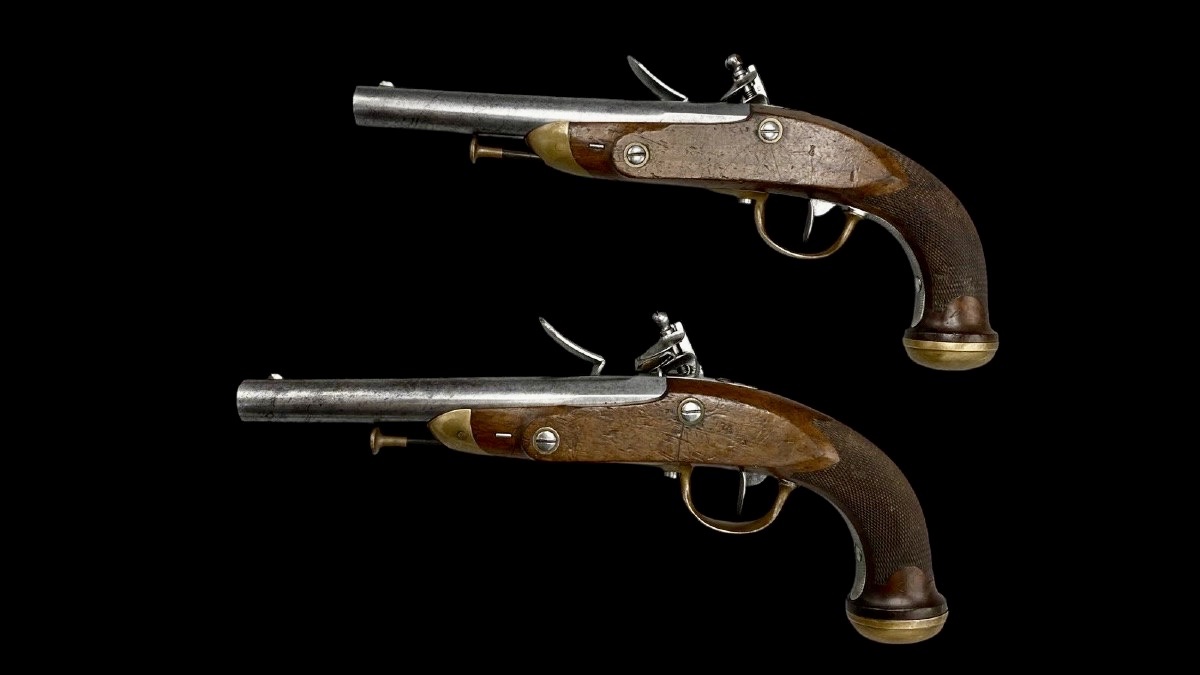 Pair Of Officer's Pistols, Model 1816-photo-2