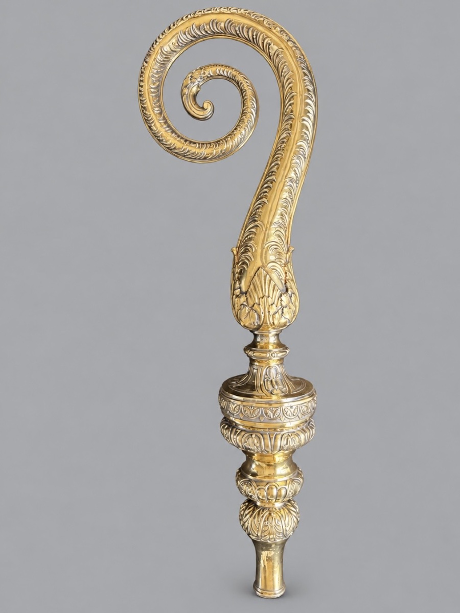 Monumental Bishop's Cross In Vermeil By Jean-charles Cahier