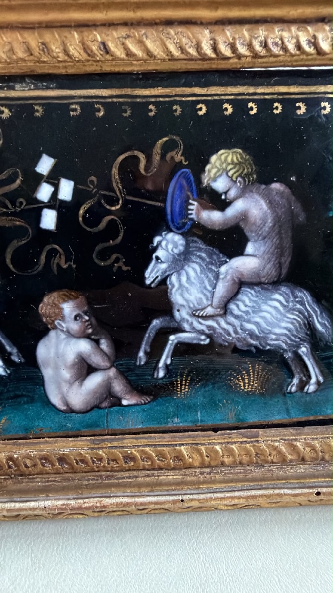 PLAQUE DE COFFRET AUX JEUX D’ENFANTS Limoges, vers 1540-1560-photo-3