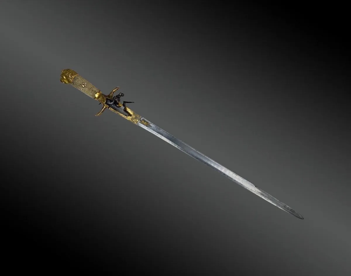 System Dagger With Flintlock Pistol. Germany, 18th Century. -photo-3