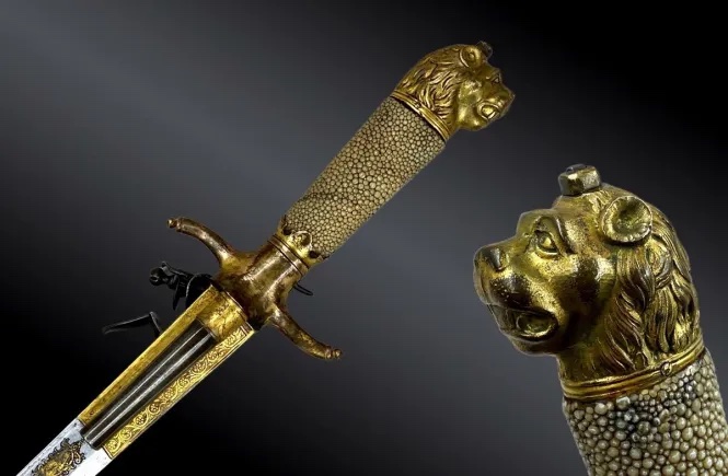 System Dagger With Flintlock Pistol. Germany, 18th Century. 